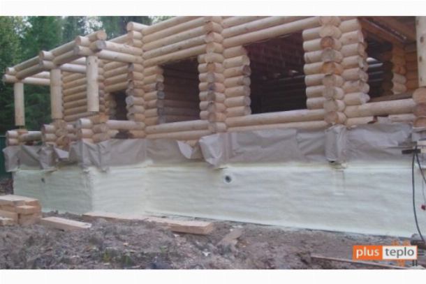 Как утеплить фундамент деревянного дома пенополиуретаном