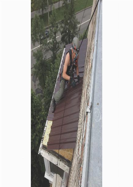 Капитальный ремонт кровли балкона профлистом